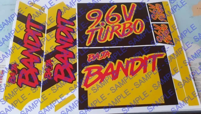 1/10th Scale Tyco Baja Bandit Decal For Traxxas Slash/Arrma Senton/SC10! Yellow 1/10th Scale Tyco Baja Bandit Decal For Traxxas Slash/Arrma Senton/SC10! Yellow