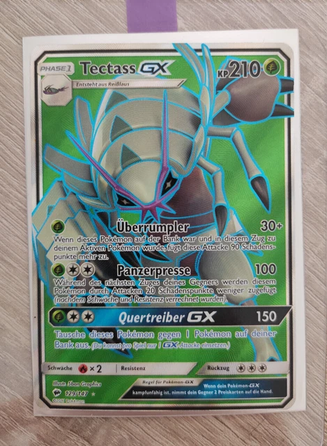 TECTASS  GX GOLISOPOD  POKEMON Karte  NACHT IN FLAMMEN Full Art  BURNING SHADOWS