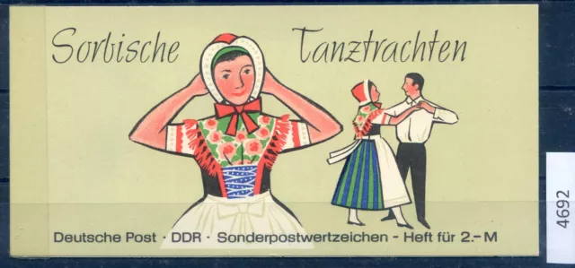 DDR MH Markenheftchen 5 IA ** postfrisch sorbische Tanztrachten (4692)