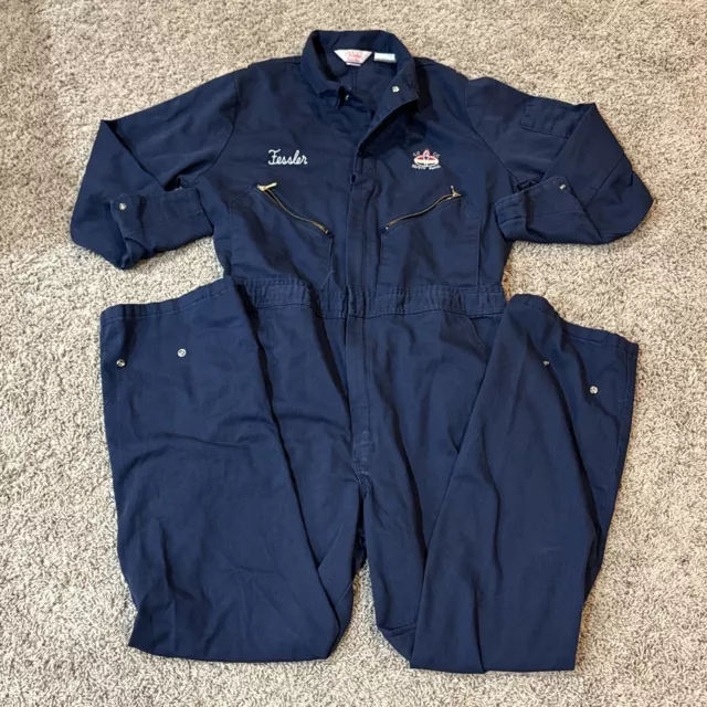 VTG Amoco Oil Gas Station Master Made Coverall Jumpsuit Uniform Sz 42 Mechanic