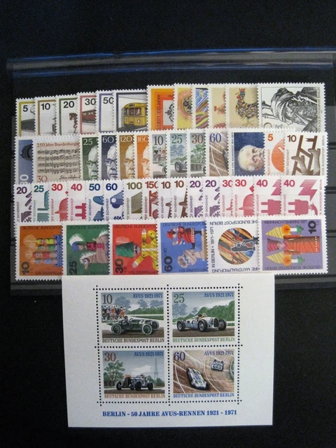 Berlin Year 1971 Michel Number 379-417 With C/D Block Complete Mint ( Bejg 1971)