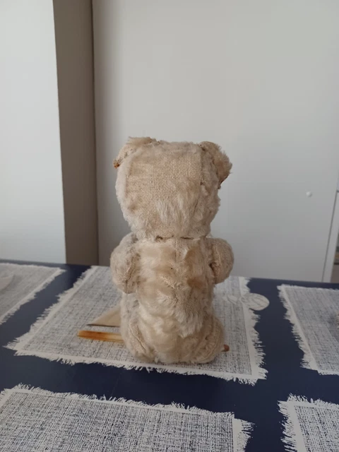 Ancien Nounours OURS En Paille Avec Klaxon Ventral - 37 Cm - Collection