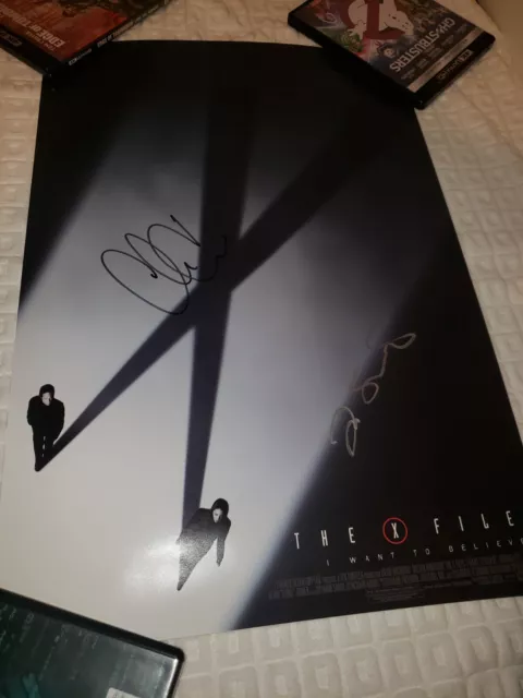 The X-Files I Want To Believe Poster Signed Chris Carter & Frank Spotnitz