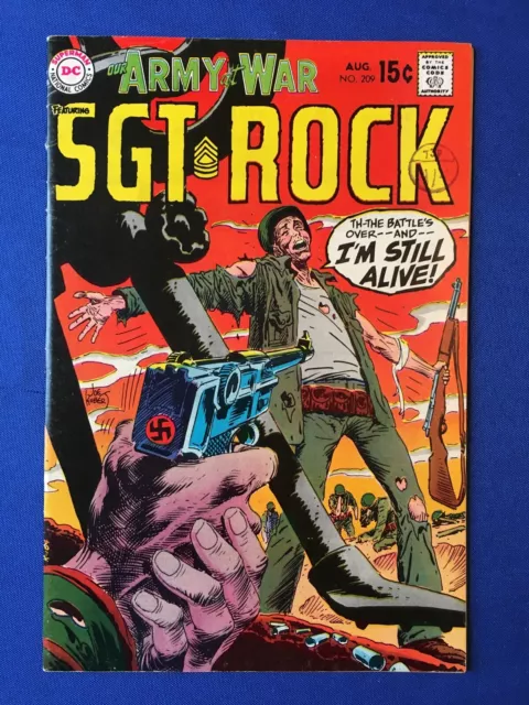 Our Army at War #209 FN/VFN (7.0) DC ( Vol 1 1969) Sgt Rock, Kubert art (C)