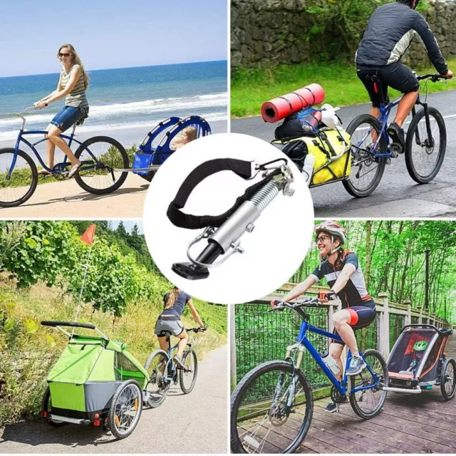 VORCOOL Attache-remorque Universelle pour vélo Attelage en Alliage  d'aluminium Linker Adaptateur pour attelage de remorque