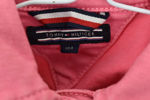 Giacca in denim rosa TOMMY HILFIGER taglia 104 ragazze abbottonata outdoor 4