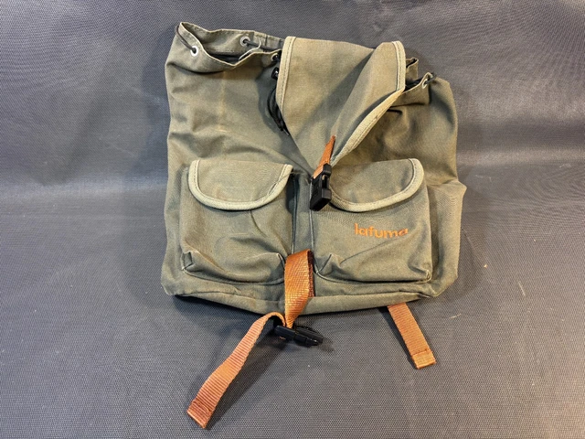 Sac à Dos Vintage Lafuma En Toile Personnalisé Avec 7 écussons Cousus - Excellent état