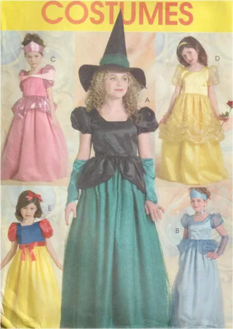 Girls Toddler Princess & Faiytale Costumes McCalls Sewing Pattern 5494 UNCUT 3-6