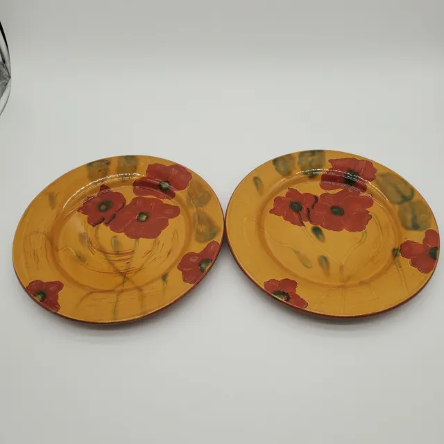 Ambiance Collection Fleur Rouge 10.5 in Dinner Plate