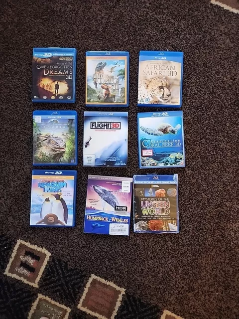 3D Blu Ray Documentary  Lot of 9