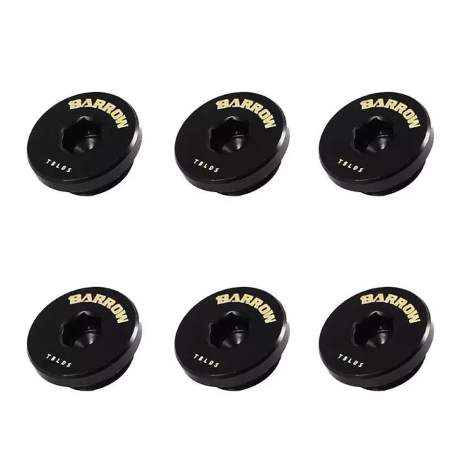 Barrow G1/4 Hex Blank Plug - Black (6 Pack)