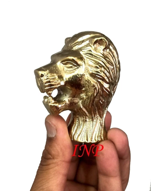 Victorian Solid Brass Lion Head Handle Only For Wooden Walking Stick Cane Gift