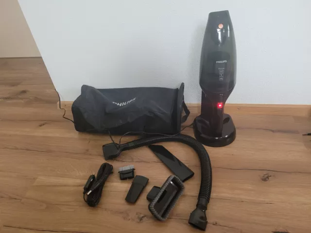 Philips MiniVac FC6149 Akku-Handstaubsauger -  mit Tasche und Zubehör, 12v KFZ