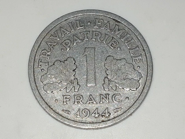 Valeur Piece 1 Franc 1942 Travail Famille Patrie MÜNZE 1 FRANC 1942 travail famille patrie etat francais EUR 99,99