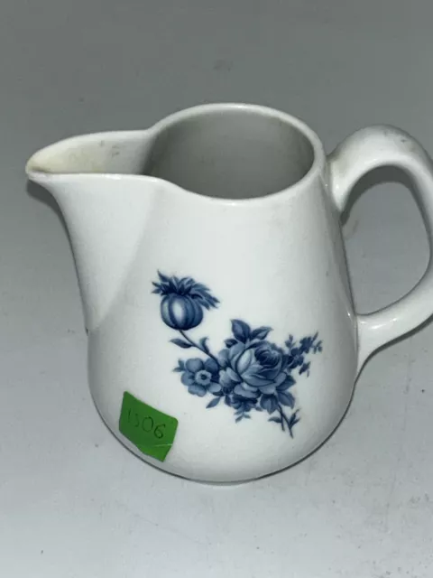 Rosenthal Small White Blue Floral Flower Jug Dining Ware 13cm  #LH GA 1506