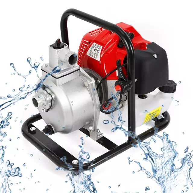 2Stroke 1.7HP Gasoline Water Pump, 43CC Gas-Powered Water Transfer Pump 8,000L/h