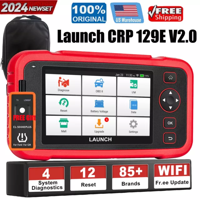 Launch CRP129E V2.0 OBD2 Car Scanner Engine ABS SRS Transmission Diagnostic Tool