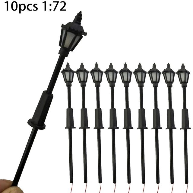 ZYWUOY Lot de 40 lampadaires LED pour modélisme de chemin de fer, lampes murales à l'échelle 1:150, lampadaire 3 V