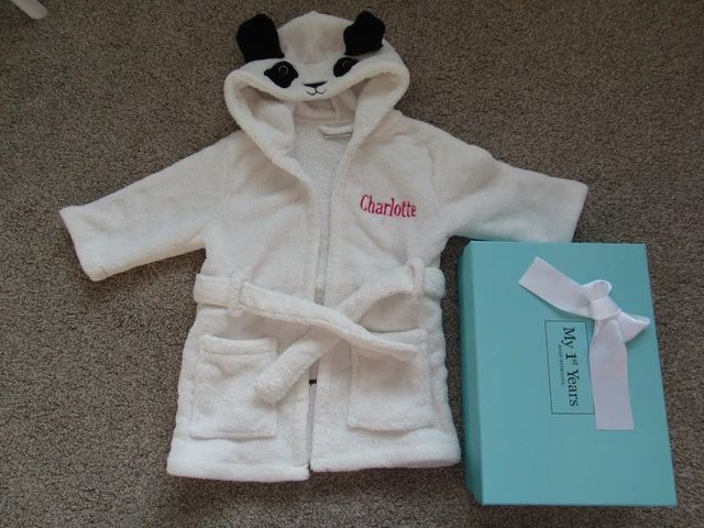 MY FIRST YEARS personalised white dressing gown robe Charlotte 6