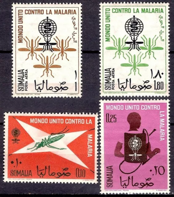 Somalia 1962 WHO Malaria Eradication Medical Insects Health Mosquitoes 4v MNH