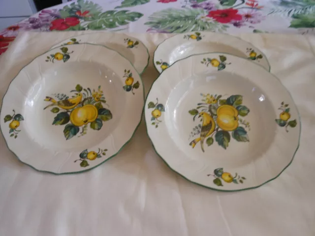 4 assiettes creuses Villeroy et Boch modèle " Jamaïca " made in Luxembourg