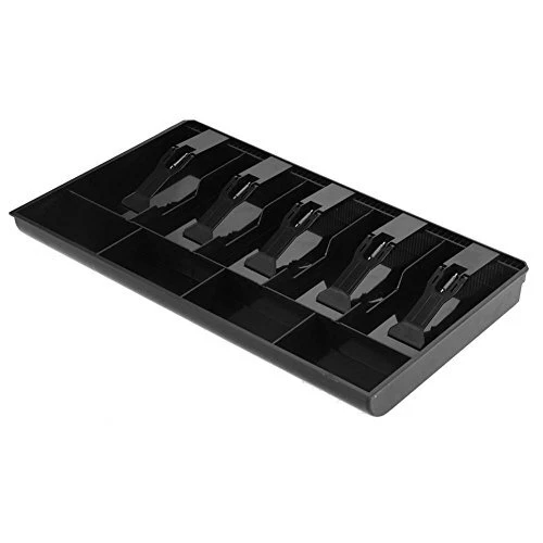 Five Grids Cash Drawer Register, 5 Bill 4 Coin Slots Insert Coin Tray Cashier