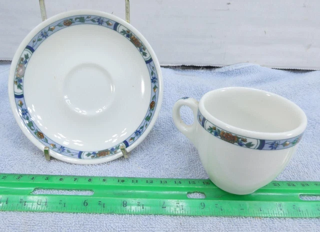 Syracuse China Shirley Demi Cup & Saucer Missouri Kansas Texas Railroad !