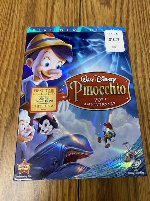 Pinocchio (DVD, 2009, 2-Disc Set, 70th Anniversary Platinum Edition)