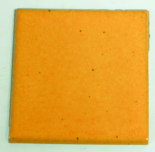 Tile Trim 4x4 Orange Glossy Vintage Mosaic Ceramic C#829 1 Pc