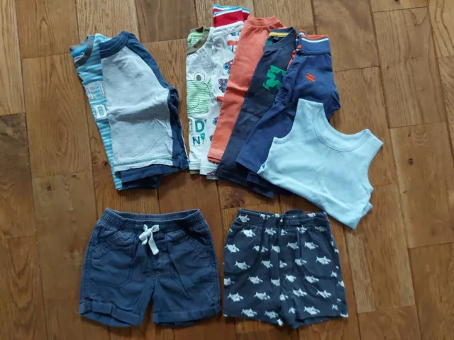 Baby boy clothes bundle 18-24 months Playwear Nursery t-shirt shorts vest