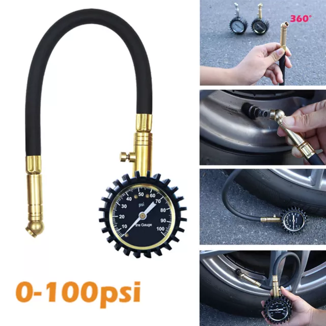 Tyre Tire Air Pressure Gauge Car Auto Motor Bike Truck Vehicle Tester 0-100PSI