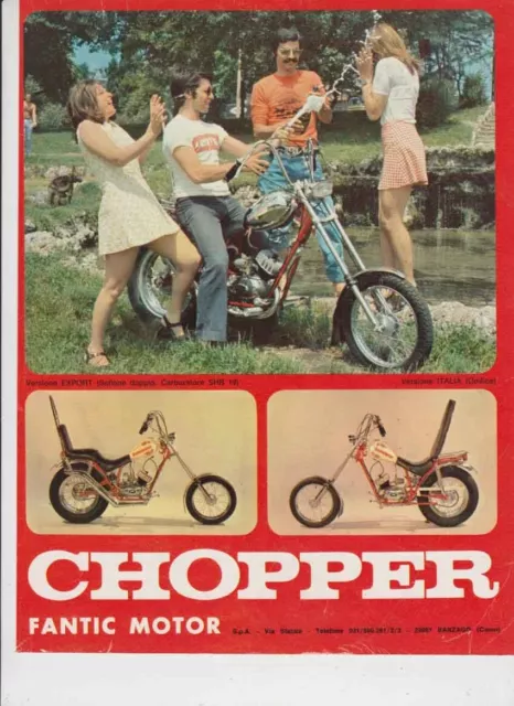 advertising Pubblicità-FANTIC MOTOR CHOPPER 50 '73  MOTOITALIANE MOTOSPORT EPOCA
