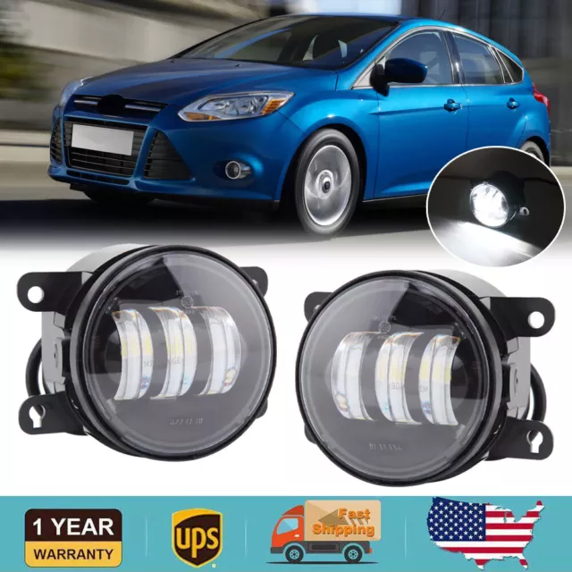 2pcs LED Front Bumper Fog Lights Driving Lamps Right Left Side Car Accessories