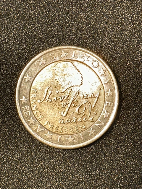 2 Euro Münze 2007 France Preseren Wert PIÈCE DE MONNAIE 2 Euros 2007 SLOVENIE France preseren Slovenija EUR