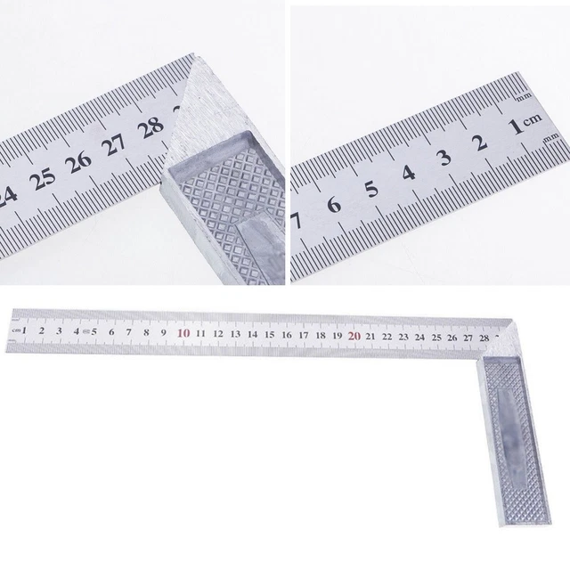 MEASURING TAPES SQUARE Ruler 0-12 Inches Double Side Dual Scale Heavy ...