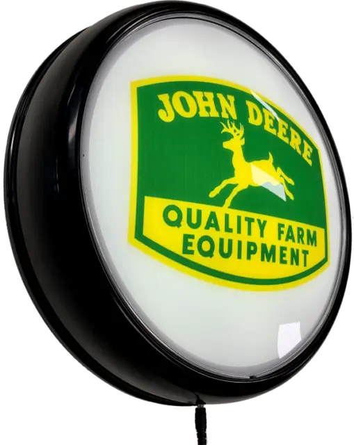 John Deere Tractor Mower Bar Lighting Wall Sign Light Button Black Easter Gifts