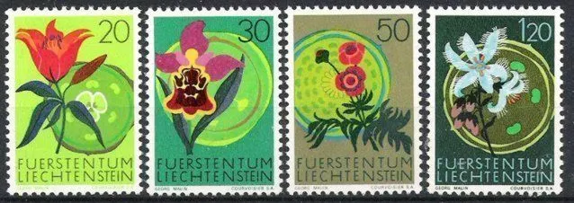 Liechtenstein Nr.521/24 ** Naturschutzjahr 1970, postfrisch
