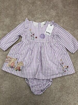 NEW NEXT  Baby Girls Dress Knickers Size 3-6 months 6cm 2 Piece Set Purple