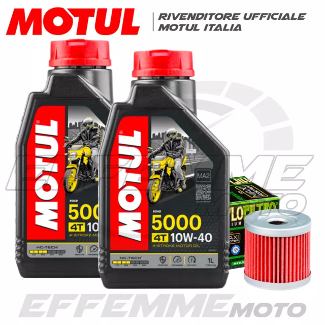 Tagliando SUZUKI UH Burgman 125 2002-2018 (2 MOTUL 5000 10W40 + Filtro olio)