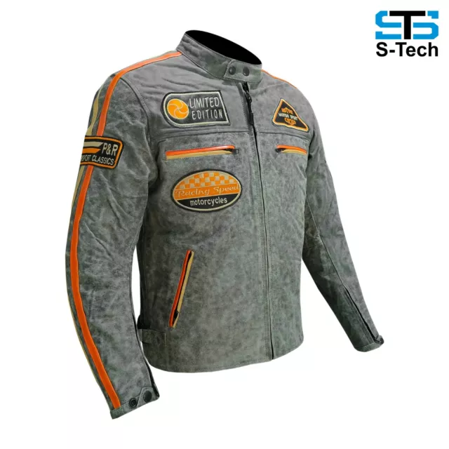Moto giubbotto in pelle da Uomo Stechmoto ST 1735 Cafè Race & Vintage Custom