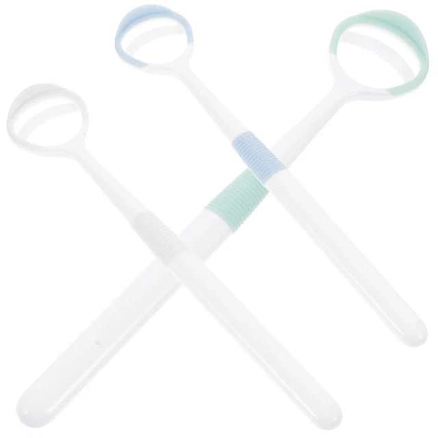 3 piezas raspador de lengua portátil para adultos herramientas de eliminación de sonoros bucales