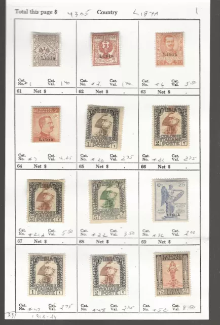 LIBYA Classics...Sc #1/52...Mint H...1912/24...12 Diff...SCV  $43.05