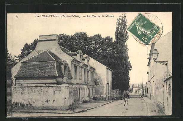 CPA Franconville, La Rue de la Station 1909