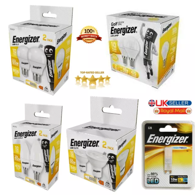 Energizer GLS LED Globe Birnen Licht Lampe BC/B22 Bajonett Kappe warmweiß Tageslicht