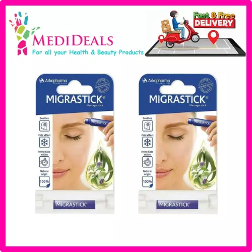 2 Packungen x ArkoPharma Migrastick Massage Stick Aufrollen - 3ml