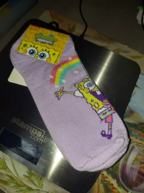 SPONGEBOB SQUAREPANTS no show socks 4-10 pride Nickelodeon rainbow NEW