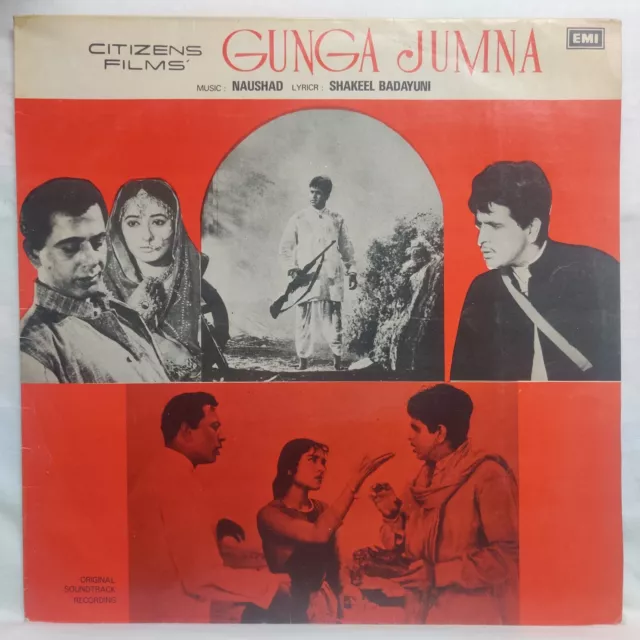 Gunga Jumna LP Vinyl Record Naushad Rare 1961 BollywoodHindi Film Ost Indian VG+