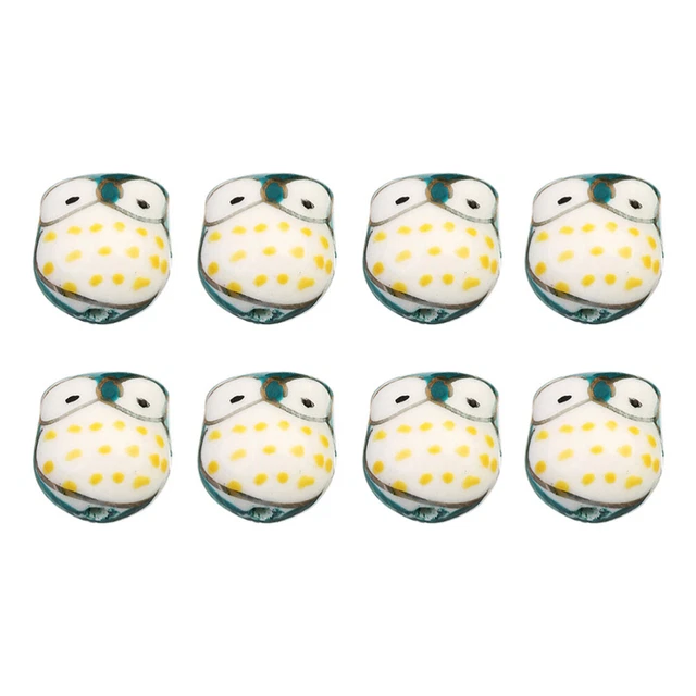 10 Pcs Creative DIY Bead Accessories European Charms Owl Loose Beads Scattered
