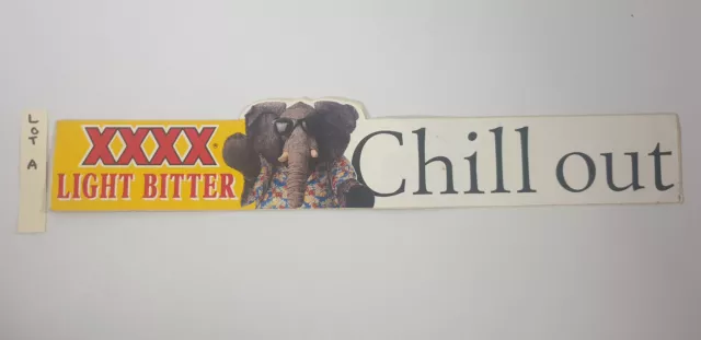 XXXX Light bitter Chill Out Sticker Vintage Elephant folded