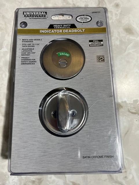 universal Hardware Heavy Duty Commercial Indicator Deadbolt UH40131